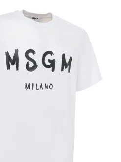 T-shirt in jersey di cotone con logo stampato