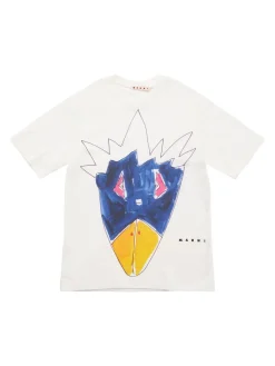 T-shirt in jersey di cotone stampato