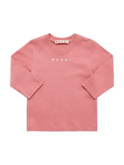 T-shirt in jersey di cotone stampato