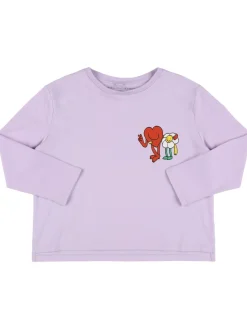 T-shirt in jersey di cotone stampato