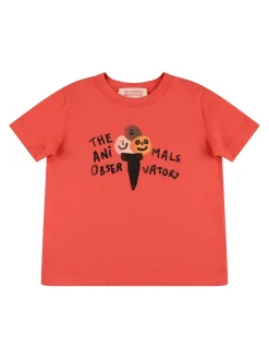 T-shirt in jersey di cotone stampato