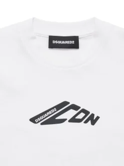 T-shirt in jersey di cotone stampato
