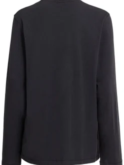 T-shirt in misto cotone a maniche lunghe