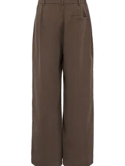 Two-tuck cupro wide pants