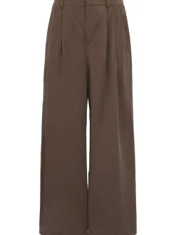 Two-tuck cupro wide pants