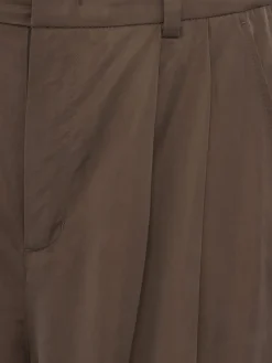 Two-tuck cupro wide pants