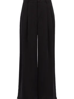 Two-tuck cupro wide pants
