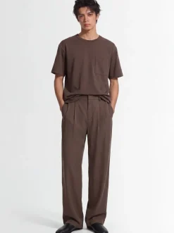 Two-tuck cupro wide pants