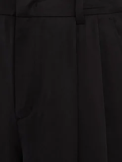 Two-tuck cupro wide pants
