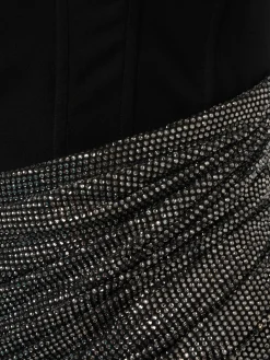 Vestito asimmetrico in viscosa drappeggiata