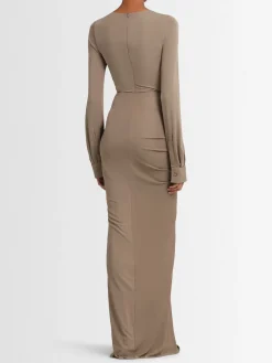 Vestito Bateau in jersey drappeggiato