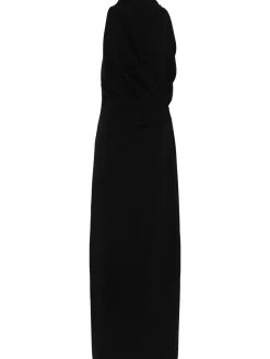 Vestito collo alto Devyn in crepe