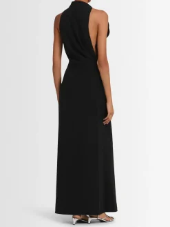 Vestito collo alto Devyn in crepe