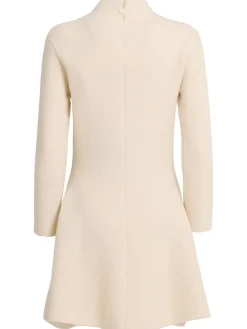 Vestito collo alto in misto lana