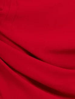 Vestito corto in misto lana senza spallini
