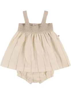 Vestito e culotte in misto cotone