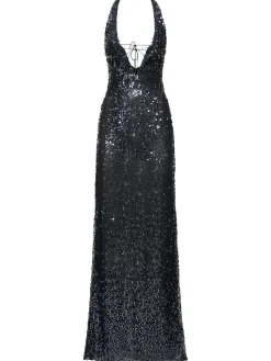 Vestito Eima con paillettes e schiena scoperta