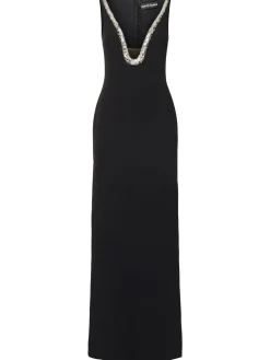 Vestito in cady con decorazioni