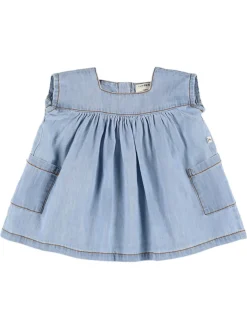 Vestito in cotone chambray