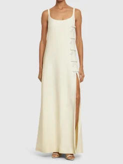 Vestito in crêpe con decorazioni