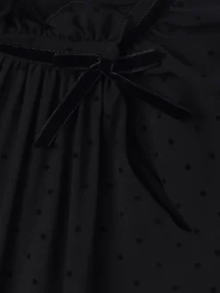 Vestito in georgette a pois
