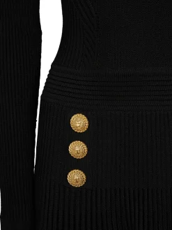 Vestito in jersey di viscosa / plissé