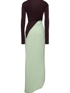 Vestito in jersey fluido con dettaglio nodo