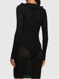 Vestito in lana con ricami