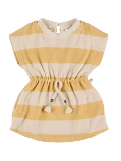 Vestito in misto cotone a righe