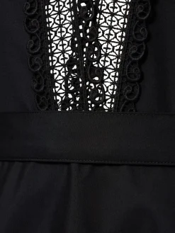 Vestito in popeline con maniche a sbuffo