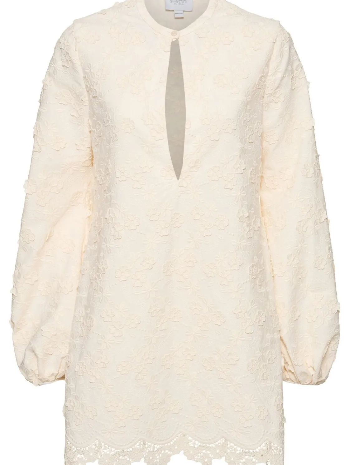 Vestito in popeline con ricami