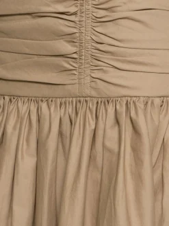 Vestito in popeline senza spallini