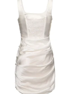 Vestito in raso di seta drappeggiato