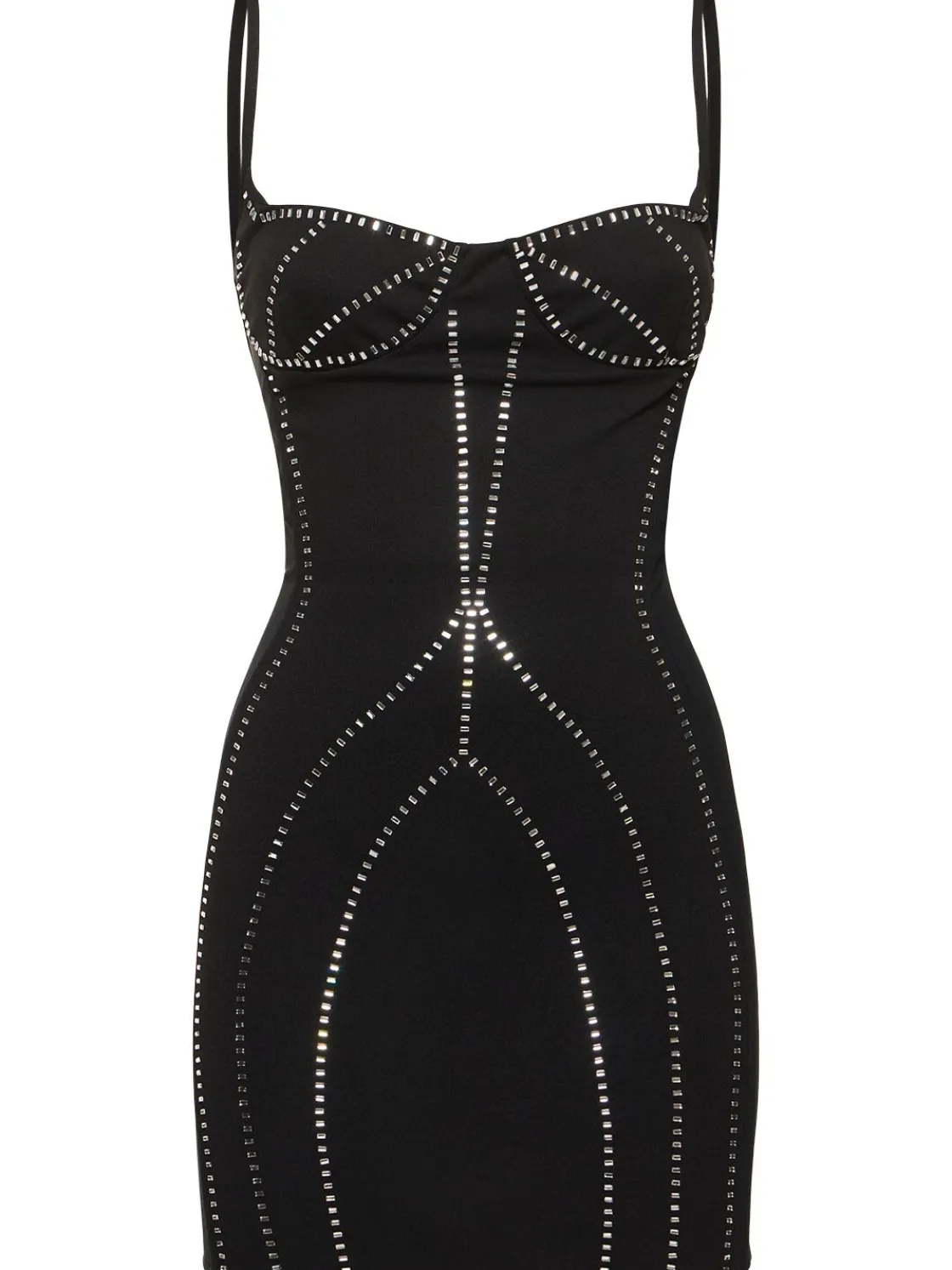 Vestito in sablé con cristalli