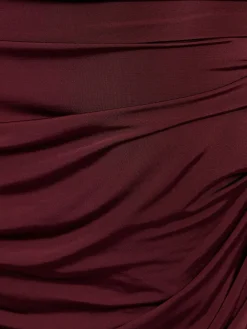Vestito in viscosa drappeggiata con cappuccio