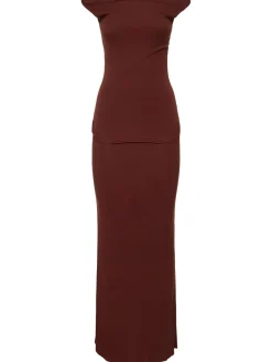 Vestito lungo Exclusive LVR in viscosa e seta