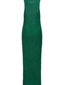 Vestito lungo in cotone crochet