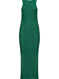 Vestito lungo in cotone crochet