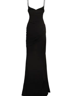 Vestito lungo in crepe