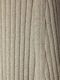 Vestito lungo in lurex a costine