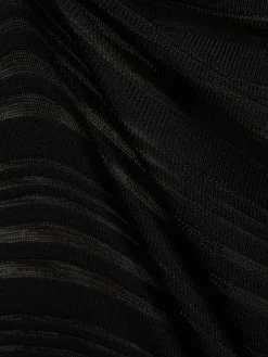 Vestito lungo in maglia trasparente