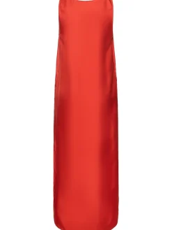 Vestito lungo in seta Nada con scollo