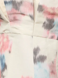Vestito lungo in taffetà floreale