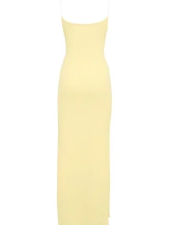 Vestito lungo in viscosa stretch senza spalline