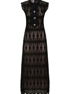 Vestito lungo macramé