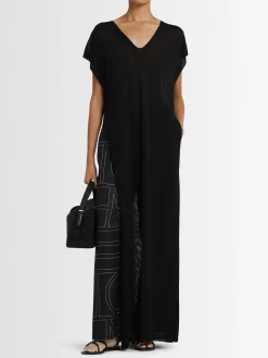 Vestito lungo Mysia in maglia di misto viscosa