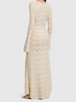 Vestito lungo Verbier in maglia di misto alpaca
