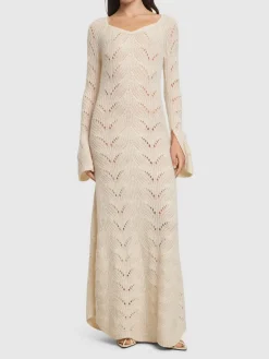 Vestito lungo Verbier in maglia di misto alpaca