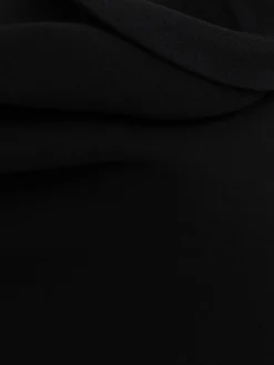 Vestito lungo Violetta in seta crepe drappeggiata