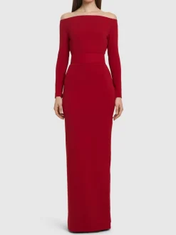 Vestito maxi Sabina in maglia di crepe